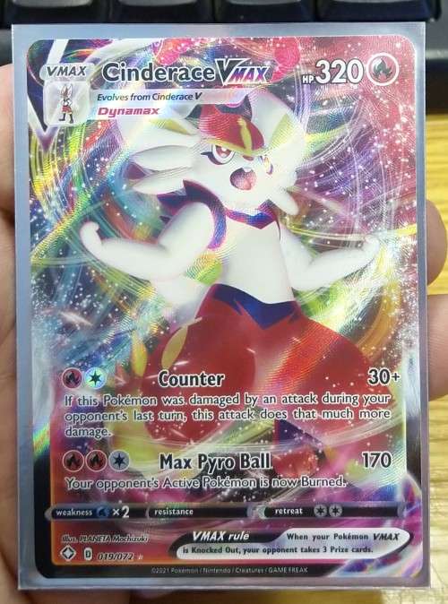 POKEMON CARDS - Cinderace VMAX - 19/72 - Ultra Rare Shining Fates Singles*