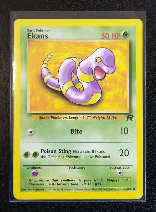 POKEMON CARDS - Ekans - 56/82 - 2000 Team Rocket Unlimited Singles