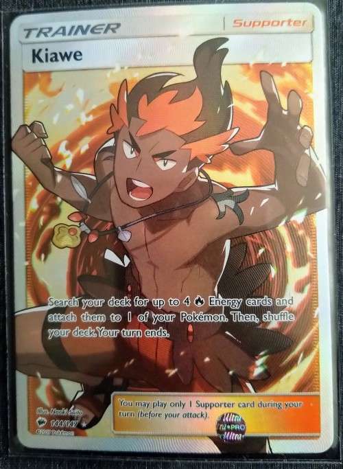 POKEMON CARDS - Kiawe - 144/147 - Full Art Ultra Rare Sun and Moon: Burning Shadows Singles