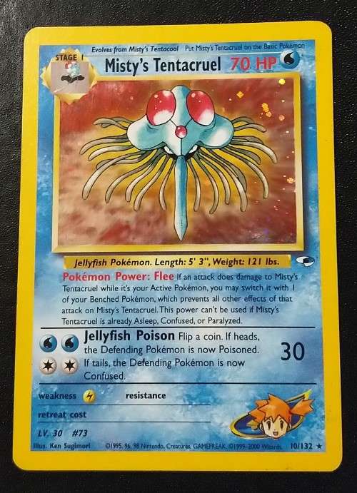 POKEMON CARDS - Misty`s Tentacruel - 10/132 - Holo Unlimited Gym Heroes Unlimited Singles LP