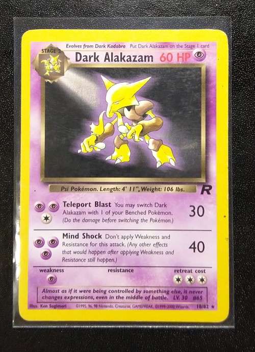 POKEMON CARDS - Dark Alakazam - 18/82 - Rare 2000 Team Rocket Unlimited Singles