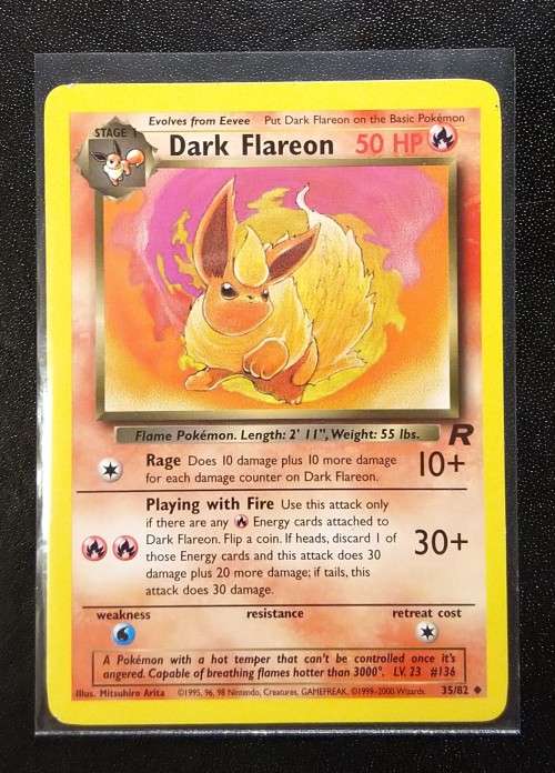 POKEMON CARDS - Dark Flareon - 35/82 - 2000 Team Rocket Unlimited Singles