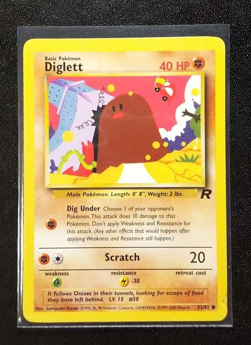 POKEMON CARDS - Diglett - 52/82 - 2000 Team Rocket Unlimited Singles