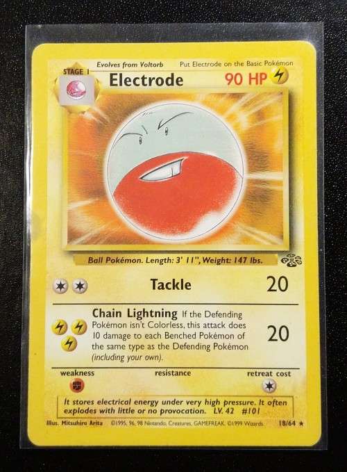 POKEMON CARDS - Electrode - 18/64 - Rare 1999 Jungle Unlimited Singles