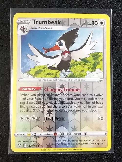 POKEMON CARDS - Trumbeak - 144/185 - Reverse Holo - Vivid Voltage