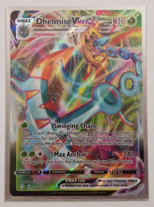 POKEMON CARDS - Dhelmise VMAX - 10/72 - Ultra Rare Shining Fates Singles