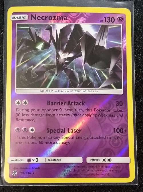 POKEMON CARDS - Necrozma - 101/236 - Rare Reverse Holo - Unified Minds