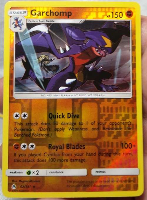 POKEMON CARDS - Garchomp - 62/131 - Holo Rare Reverse Holo - Forbidden Light