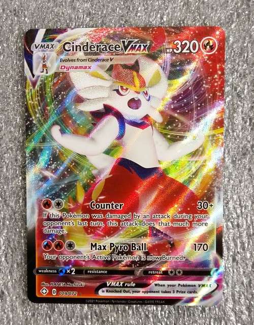 POKEMON CARDS - Cinderace VMAX - 19/72 - Ultra Rare - Shining Fates Singles
