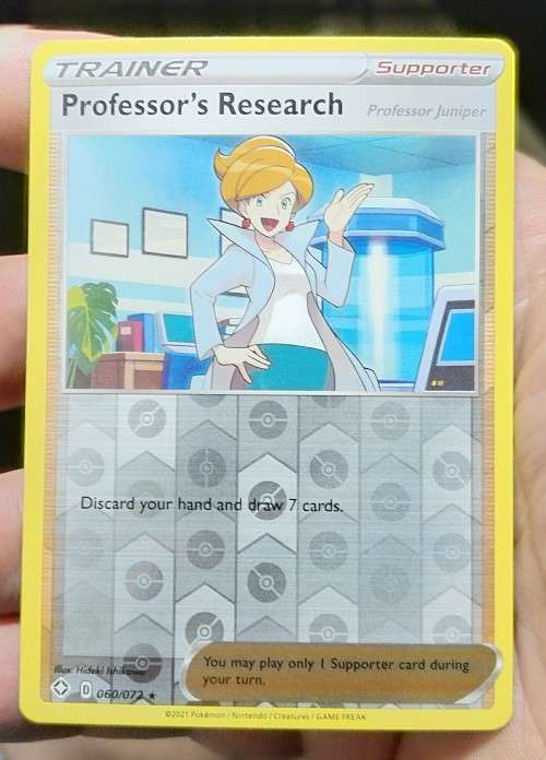 POKEMON CARDS - Professor`s Research - 60/72 - Rare Reverse Holo - Shining Fates Singles NM/LP