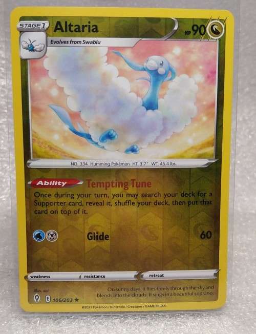 POKEMON CARDS - Altaria - 106/203 - Rare Reverse Holo - Evolving Skies  NM/LP