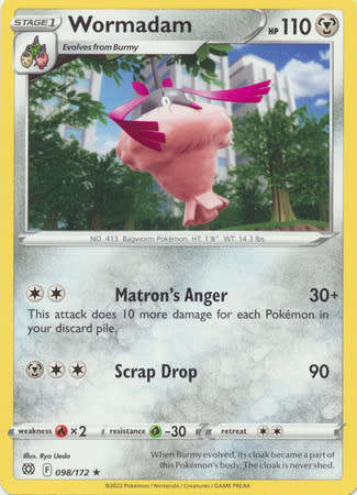 POKEMON TRADING CARDS - TCG - Wormadam - 98/172 - Rare - Brilliant Stars Singles