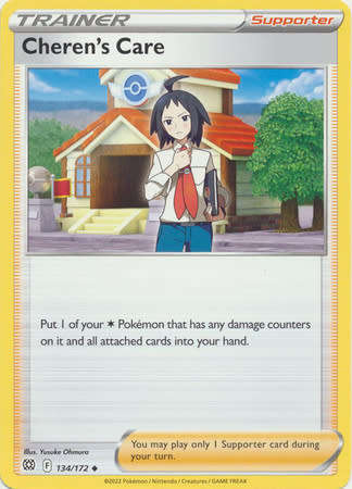 POKEMON TRADING CARDS - TCG - Cheren`s Care - 134/172 - Uncommon - Brilliant Stars Singles