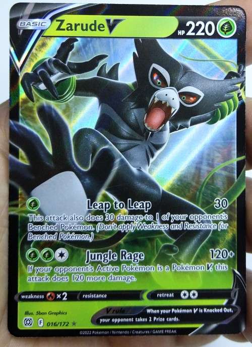POKEMON TRADING CARDS - TCG - Zarude V - 16/172 - Ultra Rare - Brilliant Stars Singles