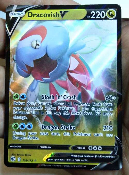 POKEMON TRADING CARDS - TCG - Dracovish V - 114/172 - Ultra Rare - Brilliant Stars Singles