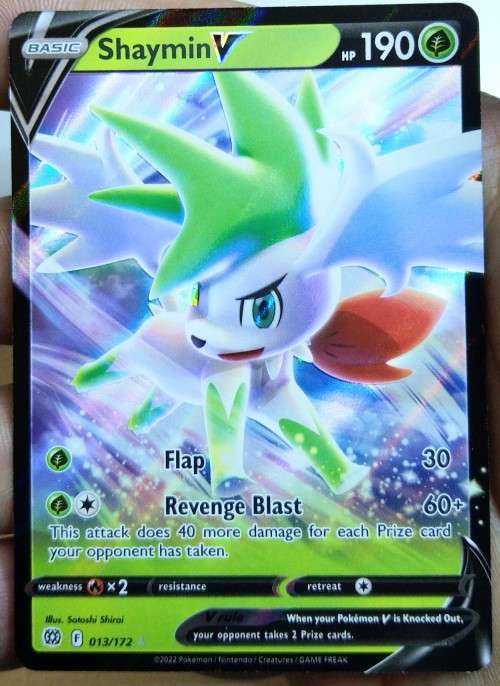 POKEMON TRADING CARDS - TCG - Shaymin V - 13/172 - Ultra Rare - Brilliant Stars Singles