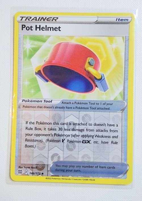 POKEMON TRADING CARDS - TCG - Pot Helmet - 146/172 - Reverse Holo - Brilliant Stars Singles