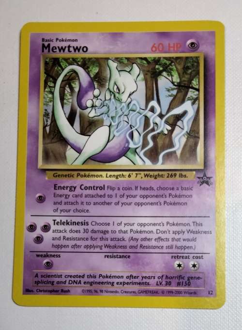 POKEMON CARDS - Mewtwo - 12 - Wizards Black Star Promos