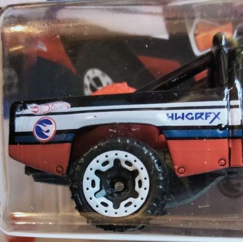 HOTWHEELS / HOT WHEELS - DIE CAST VEHICLES - 87` DODGE D100TRUCK -  RARE TREASURE HUNT