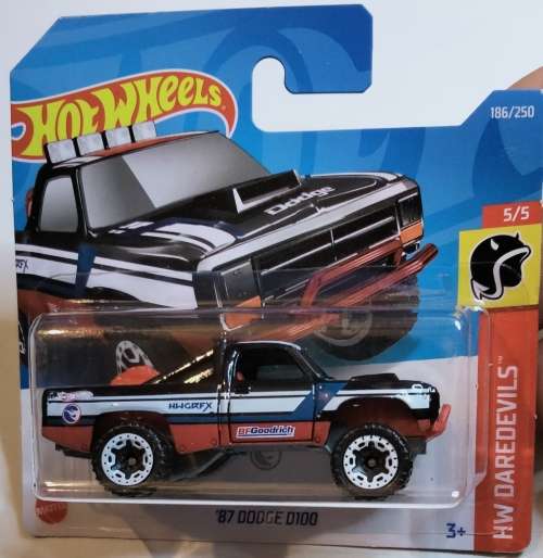HOTWHEELS / HOT WHEELS - DIE CAST VEHICLES - 87` DODGE D100TRUCK -  RARE TREASURE HUNT