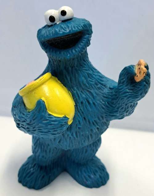 Original 1997 TYCO / Henson - Sesame Street - Cookie Monster Figure 7.5 cm - Coookie!