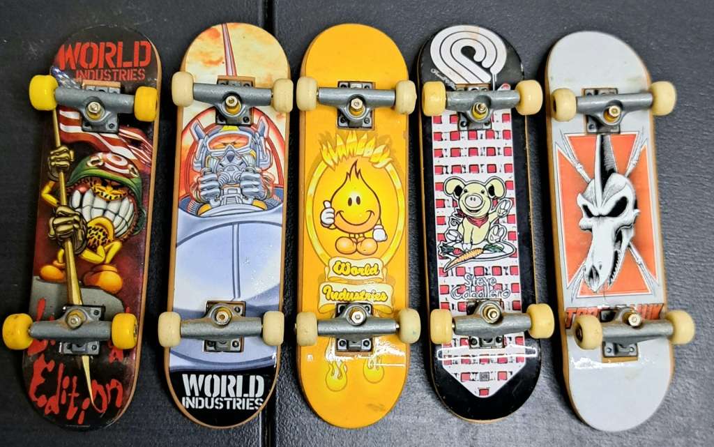 5 Retro Tech Deck Finger Skate Boards - Bundle 1 of 2