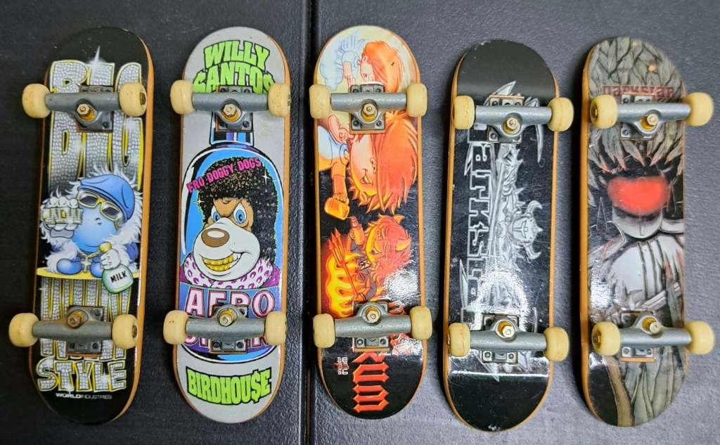 5 Retro Tech Deck Finger Skate Boards - Bundle 2 of 2