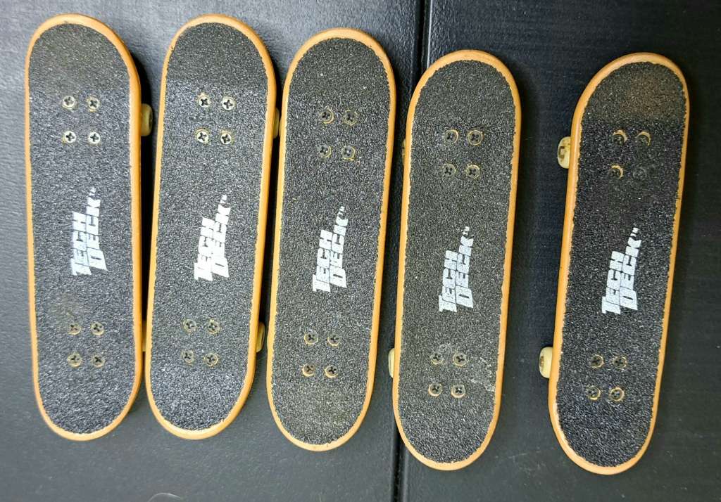 5 Retro Tech Deck Finger Skate Boards - Bundle 2 of 2
