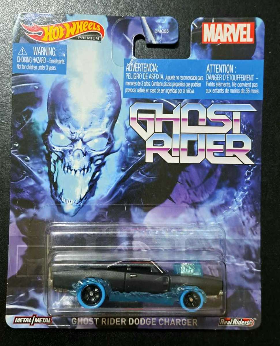 Hot Wheels Premium - GHOST RIDER - Ghost Riders Dodge Charger - Mattel Die Cast 1:64