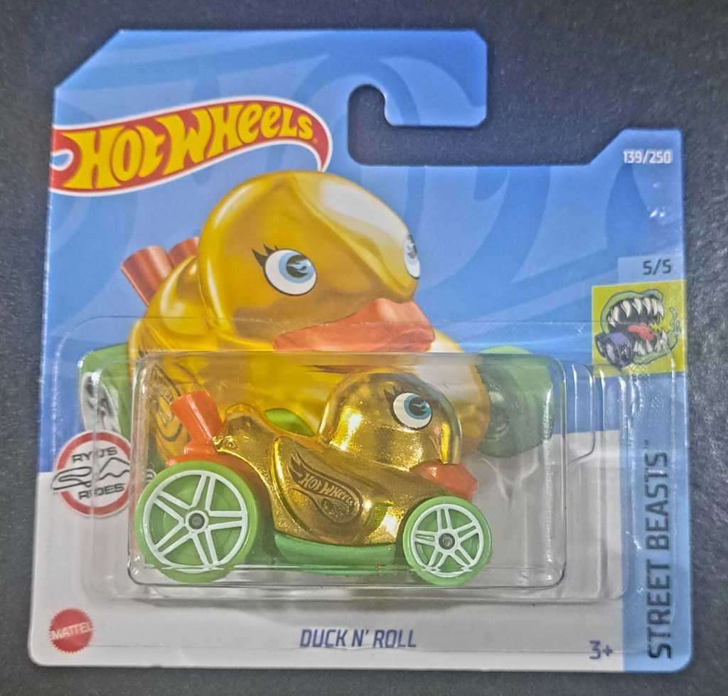 Hot Wheels - Rare Golden Duck N Roll - Treasure Hunt - Die Cast 1:64