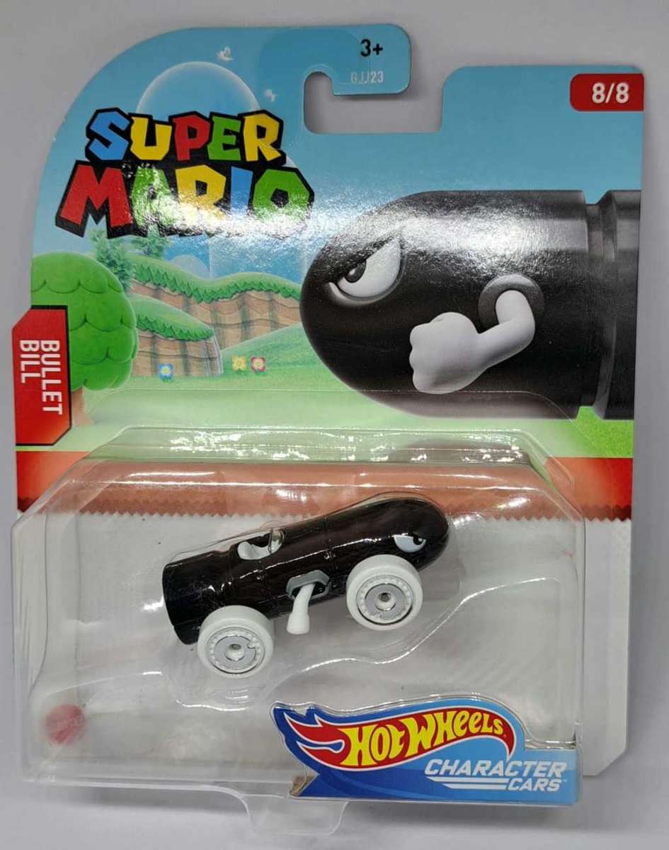 Hot Wheels - Super Mario Brothers - Bullet Bill - Character Cars - Die Cast 1:64