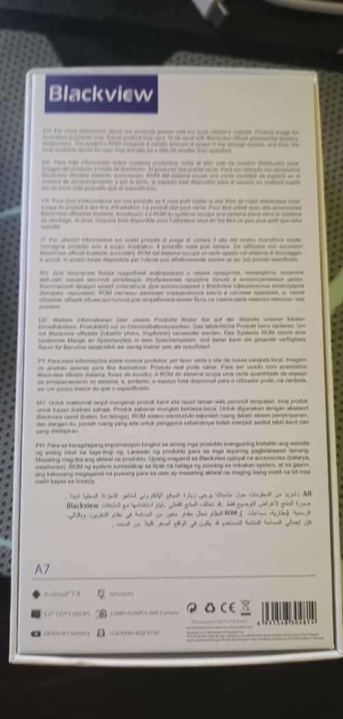 Blackview A7 5.0-Inch Android 7.0 1GB RAM 8GB storage - LOCAL