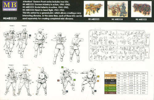 [PM:MB:F]-Masterbox - Eastern Front Series Kit No 2, Soviet infantry in action, 1941-1942 1:35