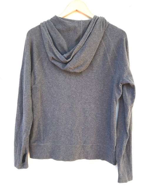 Gap Body Grey Hoodie Large - Workout Sports Sweater Top - With Thumb holes