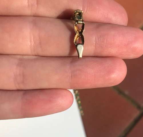 10K Gold Tennis Bracelet with Emeralds and Diamonds - Vintage/Used