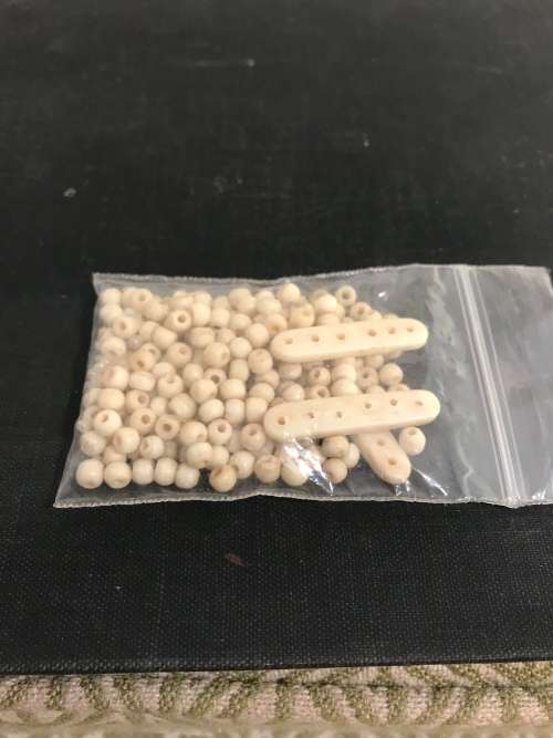 Small Lot of Bone Beads mixed with seed beads
