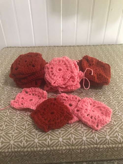 Lot of 35 Crocheted Squares