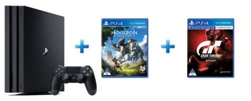 PS4 Pro Console + Gran Turismo + Horizon Zero Dawn 1TB