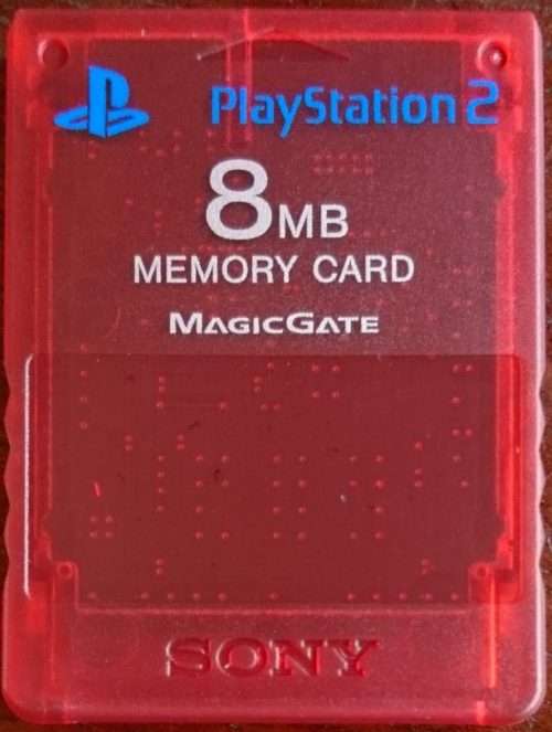PS2 Memory Card Red