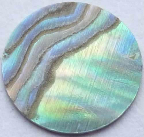 NATURAL PAUA SHELL DISC - 8MM