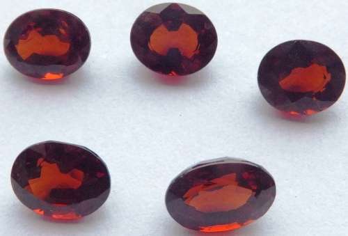 5 PIECE LOT!  5 x SPESSARTITE GARNETS SOLD TOGETHER!