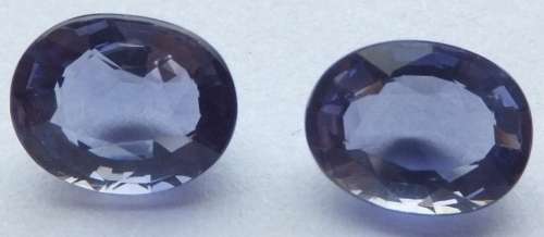 2 x NATURAL IOLITE - 8 X 6 mm