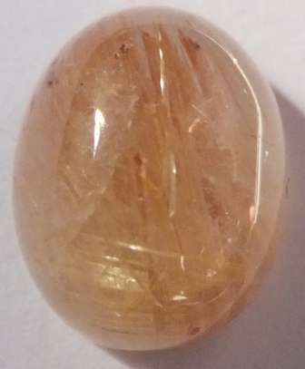 RUTILE QUARTZ CABOCHON - 11 x 9mm - 5ct