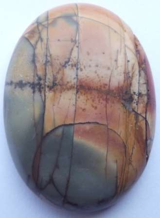 PICTURE JASPER OVAL CABOCHON - 40 x 30 mm