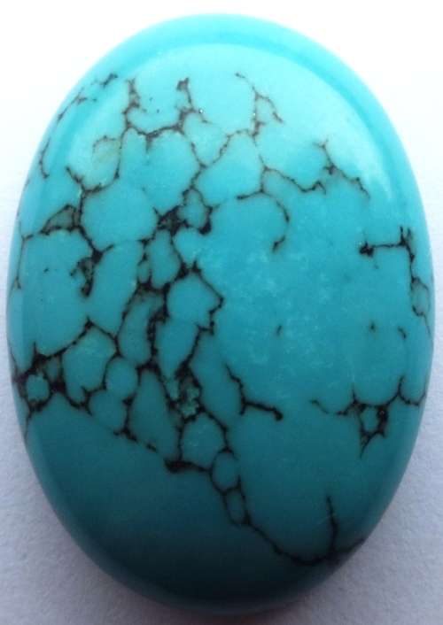 NATURAL SINKIANG TURQUOISE CABOCHON - 30 x 22 mm