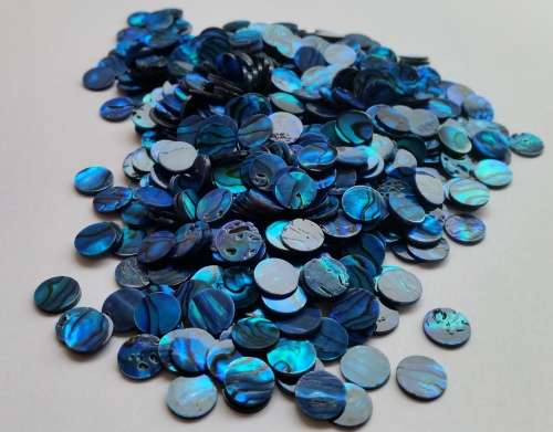 BLUE PAUA SHELL DISCS - 8MM - wholesale - 100 pieces