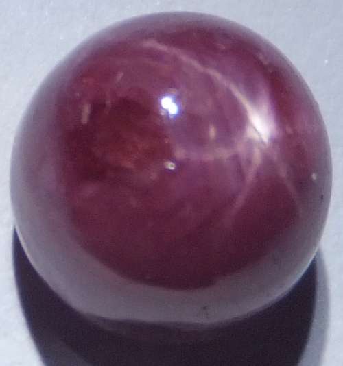 5.2CT NATURAL DEEP RED STAR RUBY ROUND CABOCHON