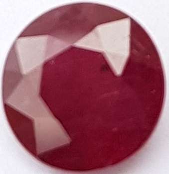 NATURAL RUBY ROUND FACETED GEM - 8mm - 2.2 ct