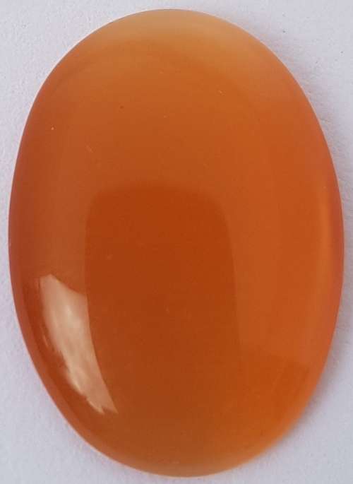 PEACH CATS EYE OVAL CABOCHON  - 18 x 13mm