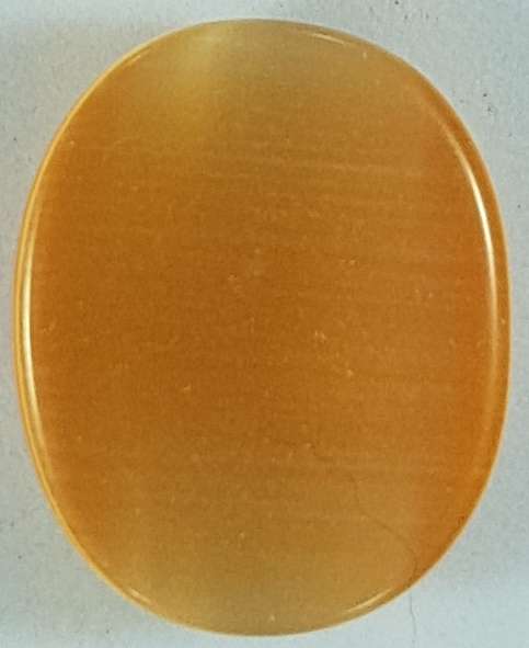 PEACH CATS EYE OVAL CABOCHON - 10x8mm - SOLD INDIVIDUALLY